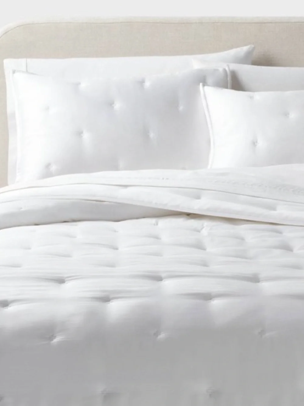 THRESHOLD NWT 3pс King TENCEL™ Comforter and Sham Set White